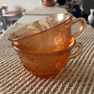 Vintage Carnival Glass Tea Cups